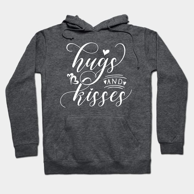 Hugs And Kisses Hearts Hoodie by TheBlackCatprints